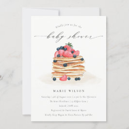 Invitación a Baby Shower de Cute Fruit Pancake Wat
