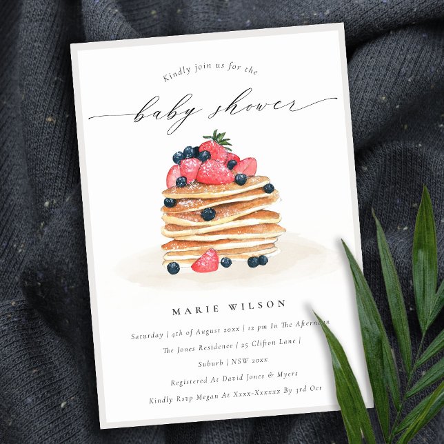 Invitación a Baby Shower de Cute Fruit Pancake Wat (Subido por el creador)