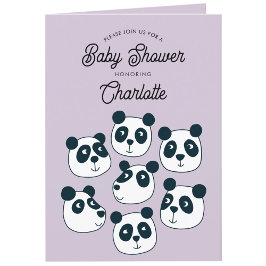 Invitación a Baby Shower de Cute Giant Panda Bear