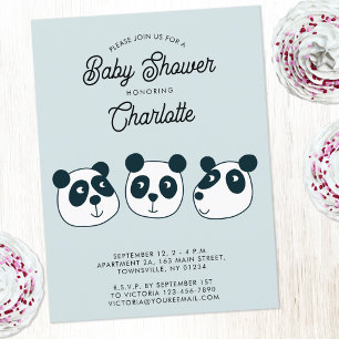 Invitación a Baby Shower de Cute Giant Panda Bear