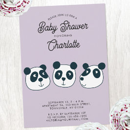 Invitación a Baby Shower de Cute Giant Panda Bear