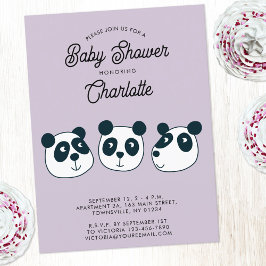 Invitación a Baby Shower de Cute Giant Panda Bear