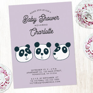 Invitación a Baby Shower de Cute Giant Panda Bear