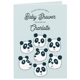 Invitación a Baby Shower de Cute Giant Panda Bear