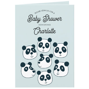 Invitación a Baby Shower de Cute Giant Panda Bear