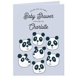 Invitación a Baby Shower de Cute Giant Panda Bear