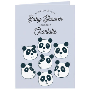 Invitación a Baby Shower de Cute Giant Panda Bear
