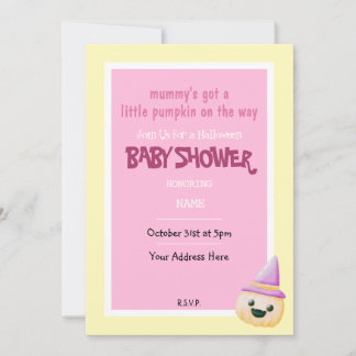 Invitación a Baby Shower de Cute Halloween