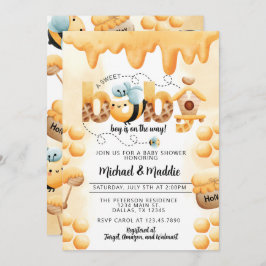 Invitación a Baby Shower de Cute Honey Bee