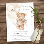 Invitación a Baby Shower de Cute Ivory Bearly Wait<br><div class="desc">Para cualquier personalización adicional o cualquier otro elemento que coincida,  no dude en ponerse en contacto conmigo en yellowfebstudio@gmail.com</div>