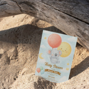 Invitación a Baby Shower de Cute Koala
