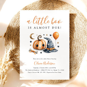 Invitación a Baby Shower de Cute Little Boo Hallow