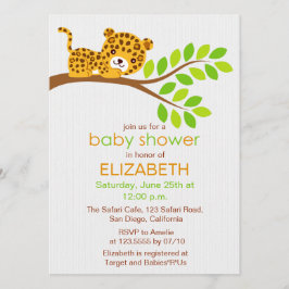 Invitación a Baby Shower de Cute Little Leopard