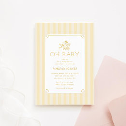 Invitación a Baby Shower de Cute Preppy Baby Strol
