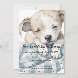 Invitación a Baby Shower de Cute Puppy