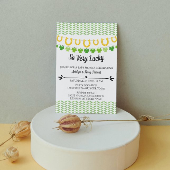 Invitación a Baby Shower de Cute Shamrock (Subido por el creador)