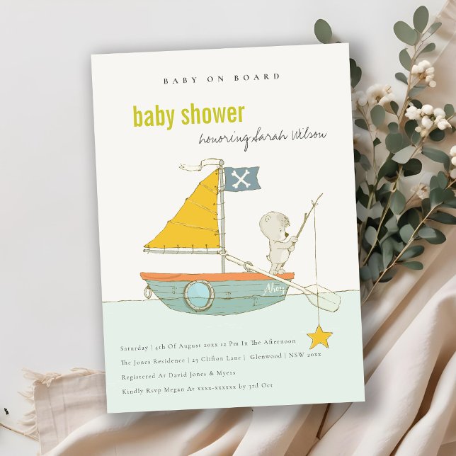 Invitación a Baby Shower de Cute Teddy Bear Star S (Subido por el creador)