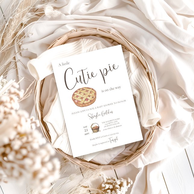 Invitación a Baby Shower de Cutie Pie (Subido por el creador)