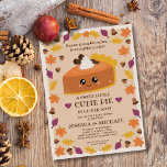 Invitación a Baby Shower de Cutie Pie Fall<br><div class="desc">Invitación de Baby Shower Cutie Pie Fall - Definitivamente querrá un trozo de esta atractiva invitación a la ducha de bebé. Con una pequeña rebanada feliz de tarta de calabaza, rodeada de hojas de otoño frescas y resplandecientes. Todos nos caemos por las especias de calabaza y todo está bien. Así...</div>