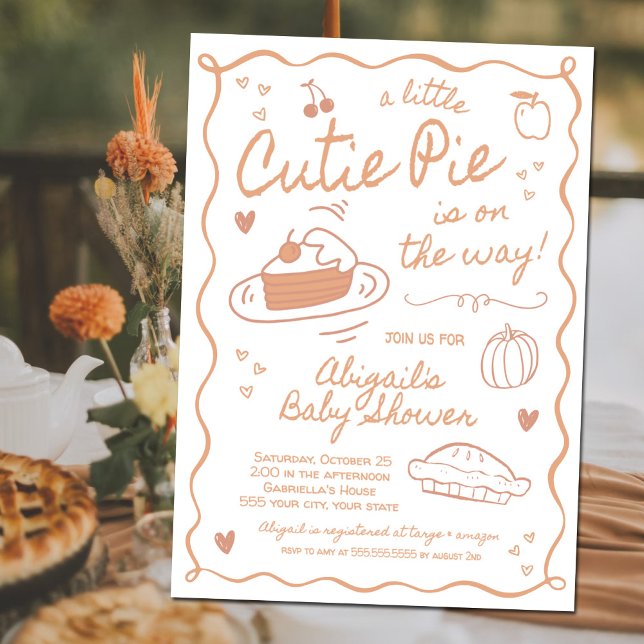 Invitación a Baby Shower de Cutie Pie Fall (Subido por el creador)