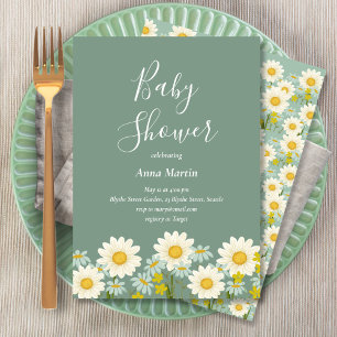 Invitación a Baby Shower de Daisies