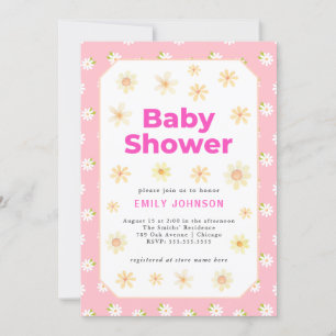 Invitación a Baby Shower de Daisy Chica Pastel