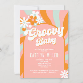 Invitación a Baby Shower de Daisy Groovy