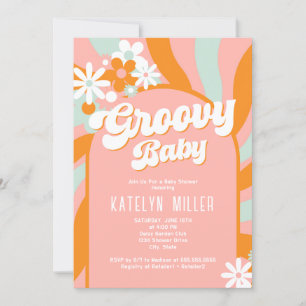 Invitación a Baby Shower de Daisy Groovy