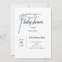 Invitación a Baby Shower de Dandelion Watercolor