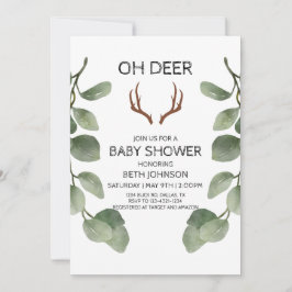 Invitación a Baby Shower de Deer Lumberjack