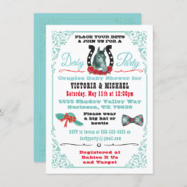 Invitación a Baby Shower de Derby Horse Carreras