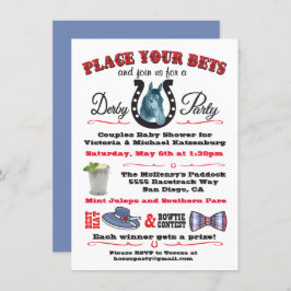 Invitación a Baby Shower de Derby Horse Carreras