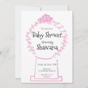Invitación a Baby Shower de Día de San Valentín ro