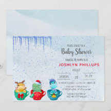 Invitación a Baby Shower de Dinosaur Teacup para n