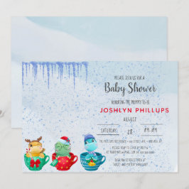 Invitación a Baby Shower de Dinosaur Teacup para n