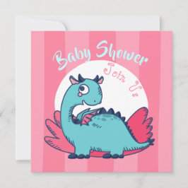 Invitación a Baby Shower de dinosaurios
