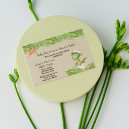 Invitación a Baby Shower de dinosaurios