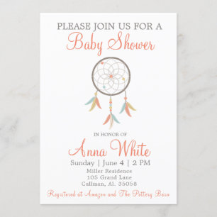 Invitación a Baby Shower de Dream Catcher