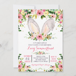 Invitación a Baby Shower de Easter Bunny