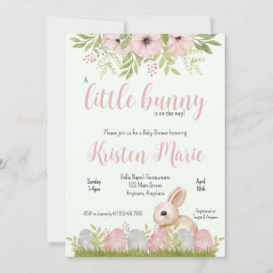Invitación a Baby Shower de Easter Bunny