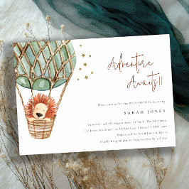 Invitación a Baby Shower de Eco Green Hot Air Ball