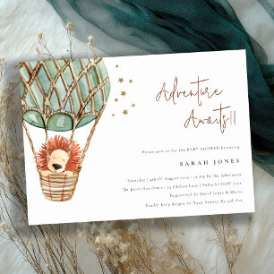 Invitación a Baby Shower de Eco Green Hot Air Ball