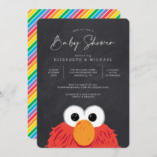 Invitación a Baby Shower de Elmo Chalkboard