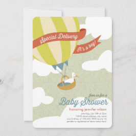 Invitación a Baby Shower de entrega especial - niñ