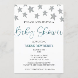 Invitación a Baby Shower de estrellas