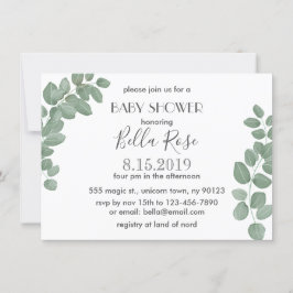 Invitación a Baby Shower de Eucalyptus