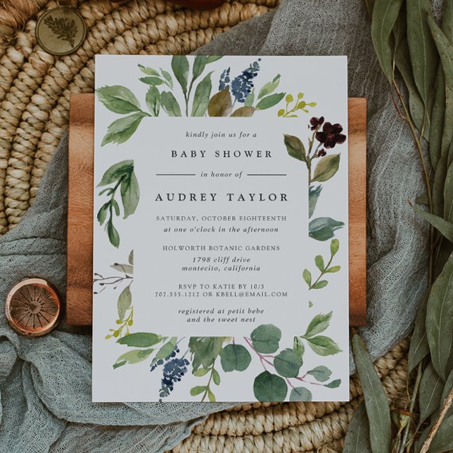 Invitación a Baby Shower de Eucalyptus Grove (Subido por el creador)