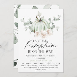 Invitación a Baby Shower de Eucalyptus Pumpkin