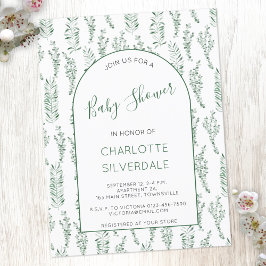 Invitación a Baby Shower de Eucalyptus Watercolor