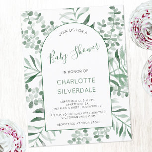 Invitación a Baby Shower de Eucalyptus Watercolor
